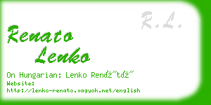 renato lenko business card